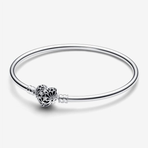 Pandora Celestial Heart Clasp Bangle - 7.5" *NWT - Picture 1 of 2